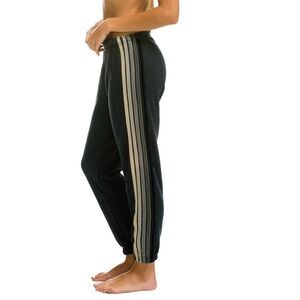 Aviator Nation 5 Stripe Charcoal Grey Sweatpants